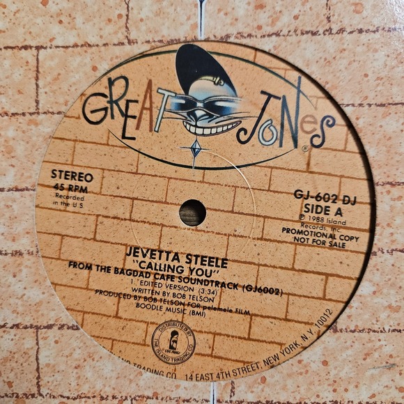 Jevetta Steele – Calling You 1988 Great Jones GJ-602 DJ 45RPM 12" PROMO EX/EX - Picture 2 of 3